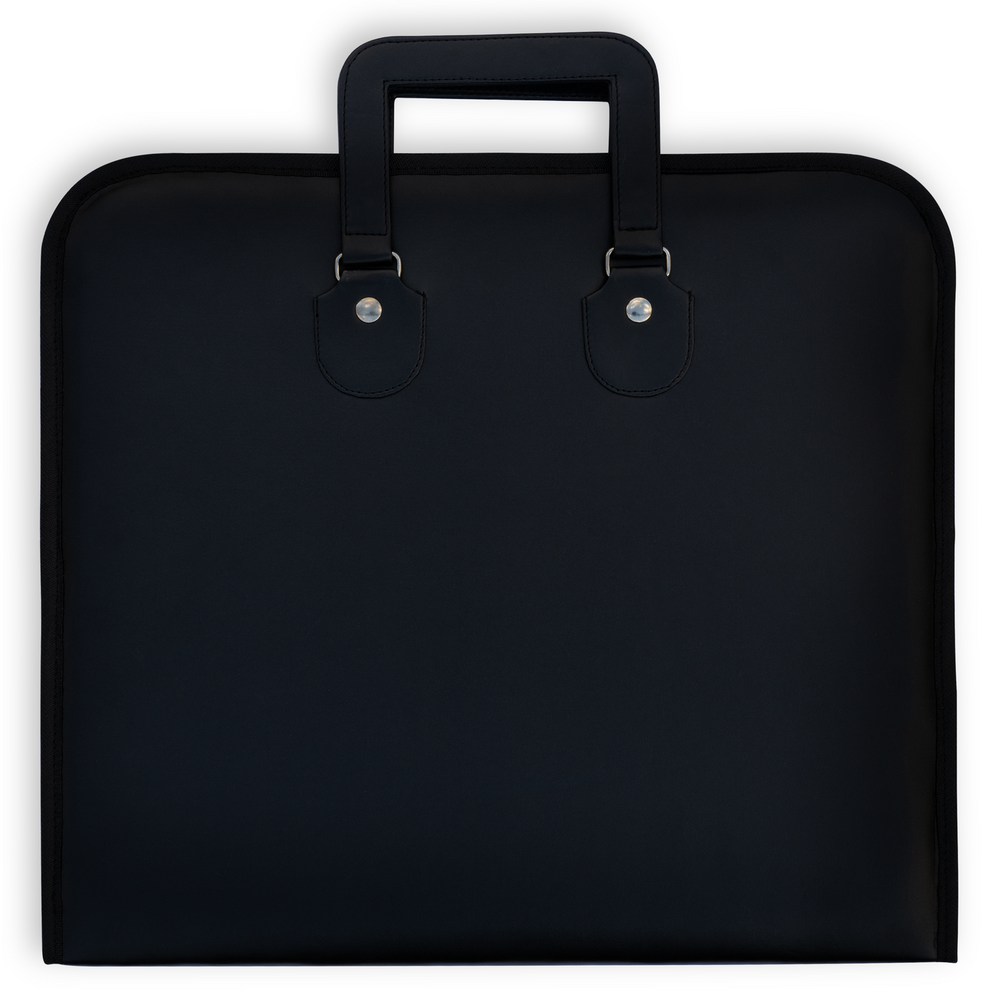 Master Mason Apron Case – Black Faux Leather with Deep Blue Velvet Lining – A Luxurious Sanctuary for Your Masonic Regalia