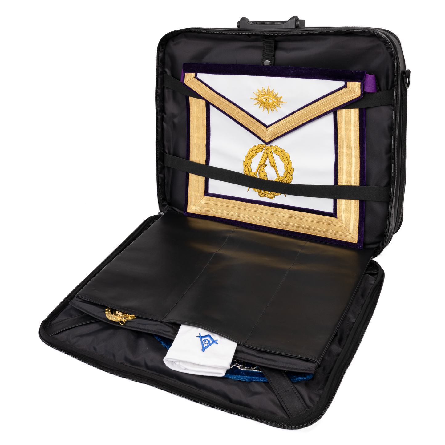Dual-Purpose Masonic Briefcase & Apron Case | Premium Faux Leather Construction