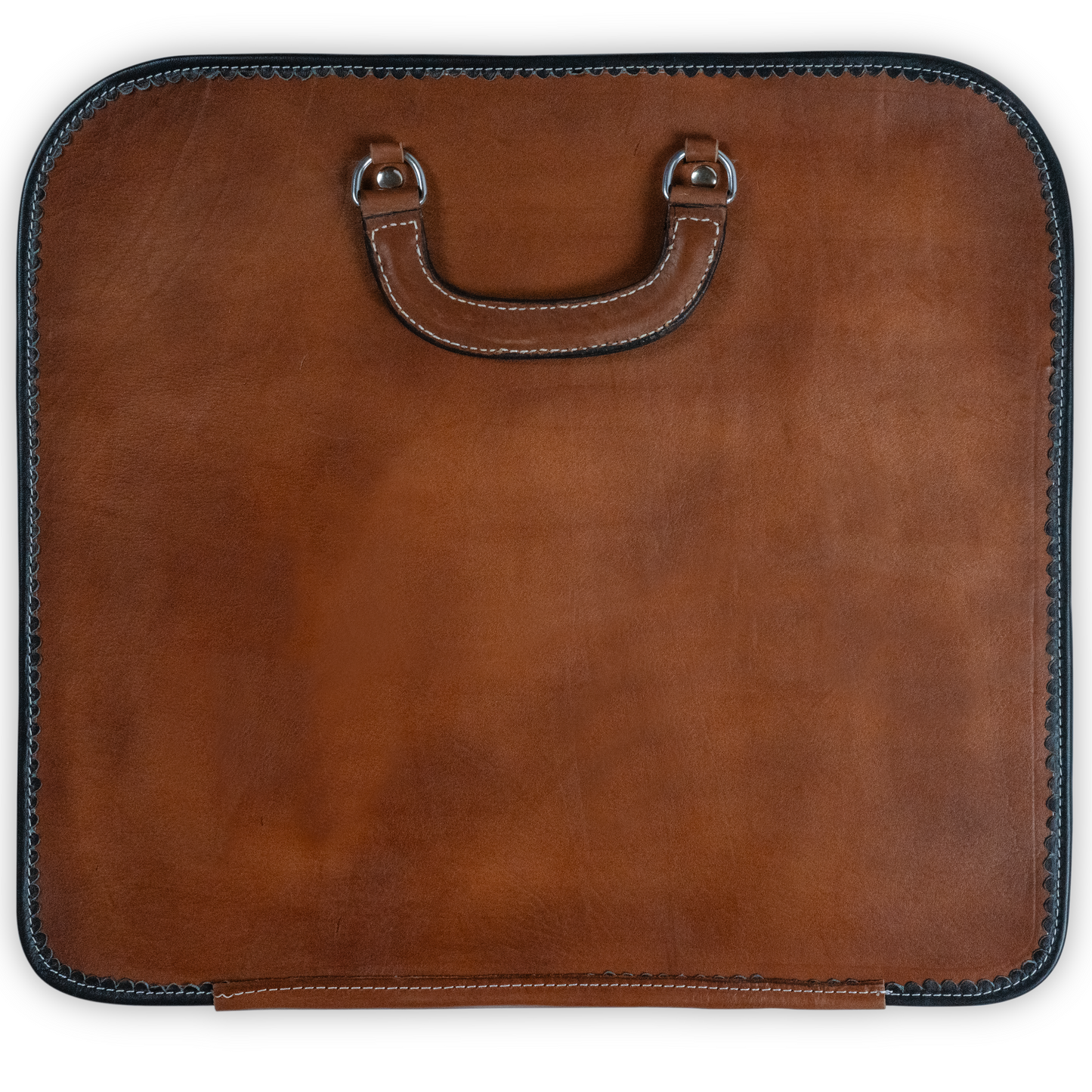 Pyramidic Expression Hand-Carved Brown Leather Apron Case – Exquisite Masonic Craftsmanship, Symbolic Engraving & Premium Materials