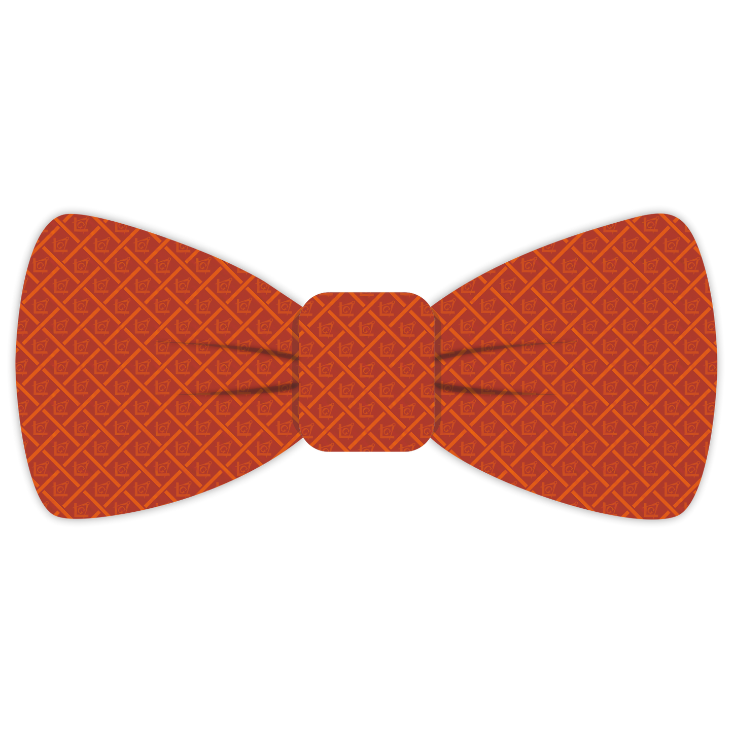 Masonic Orange Tie - Prudent Compass Collection 2330