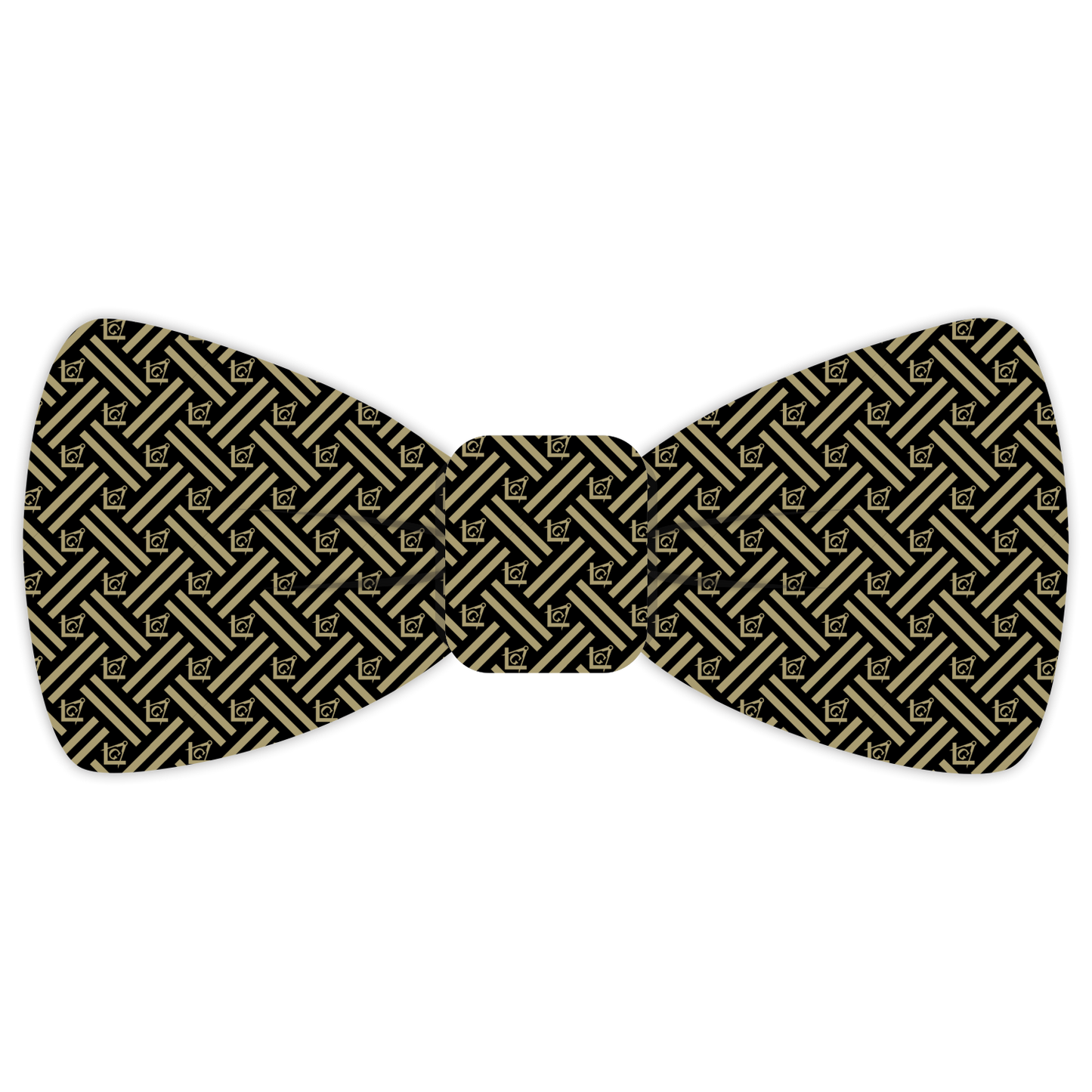 Masonic Black & Gold Tie - Prudent Compass Collection 2340