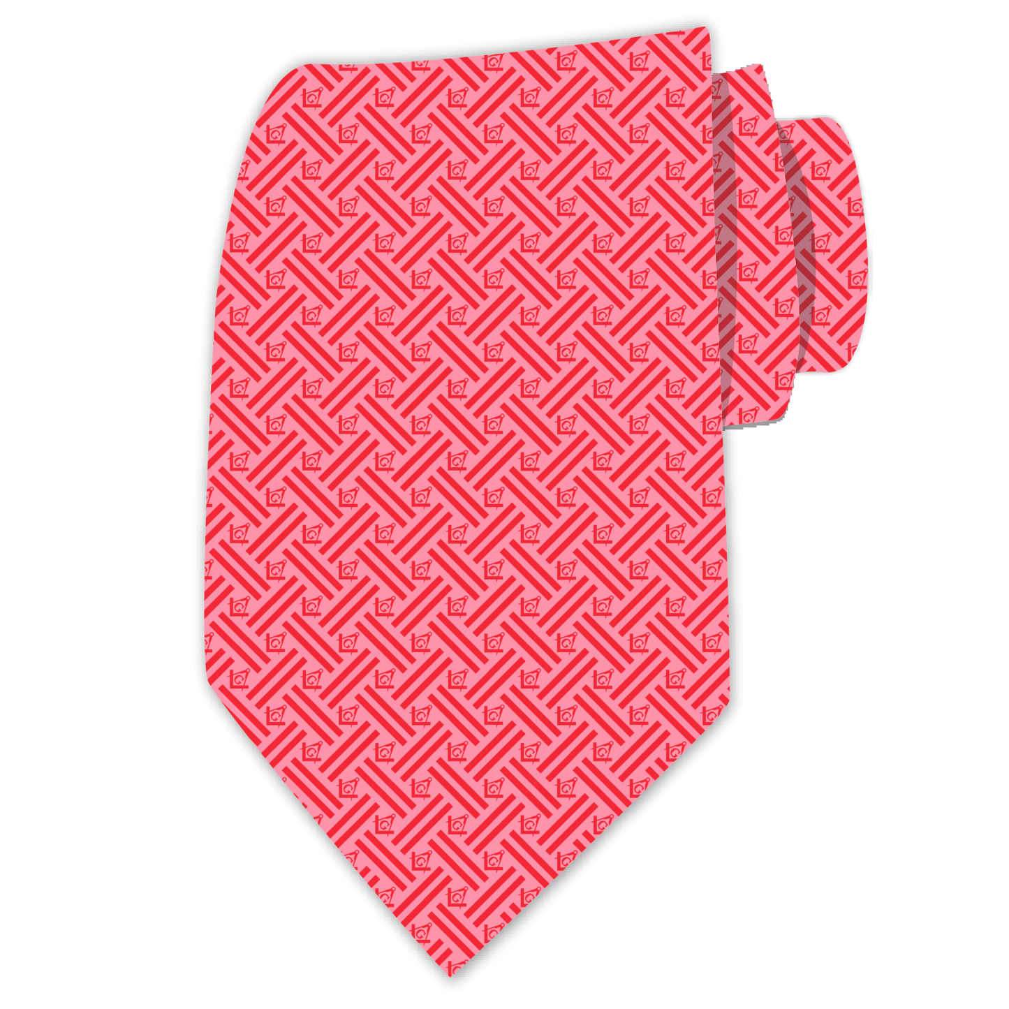 Masonic Red Tie - Prudent Compass Collection 2340