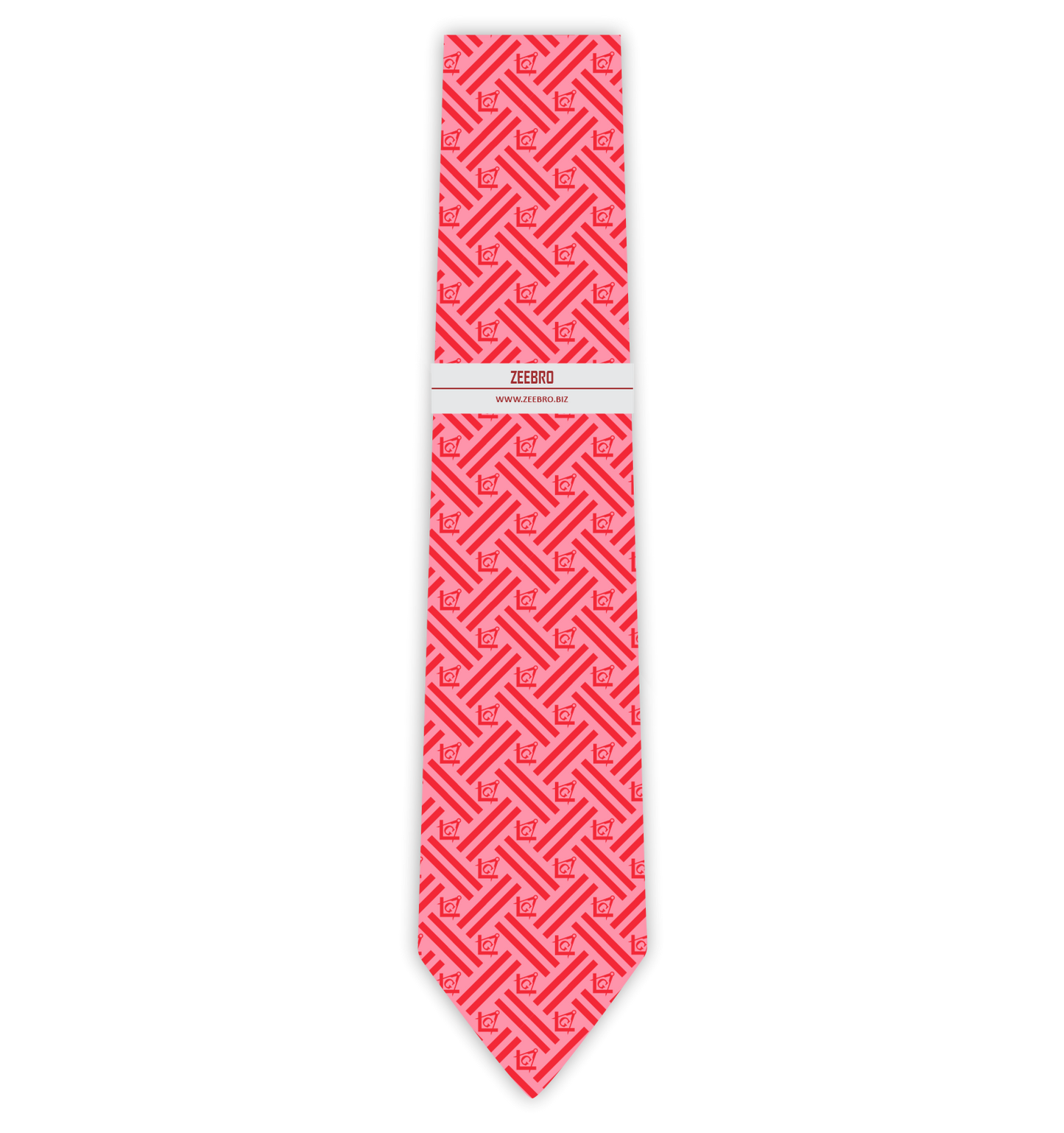 Masonic Red Tie - Prudent Compass Collection 2340