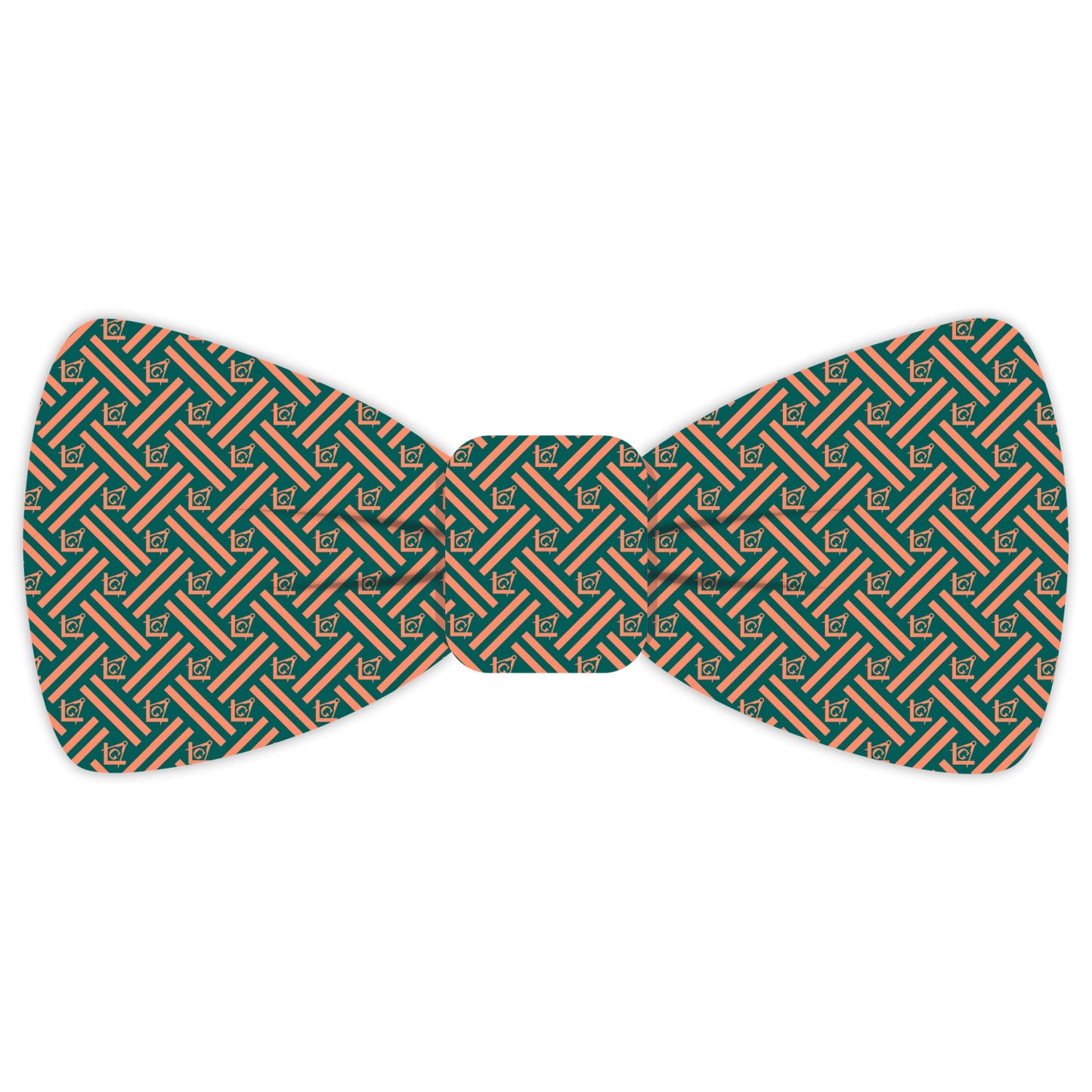 Masonic Green & Orange Tie - Prudent Compass Collection 2340