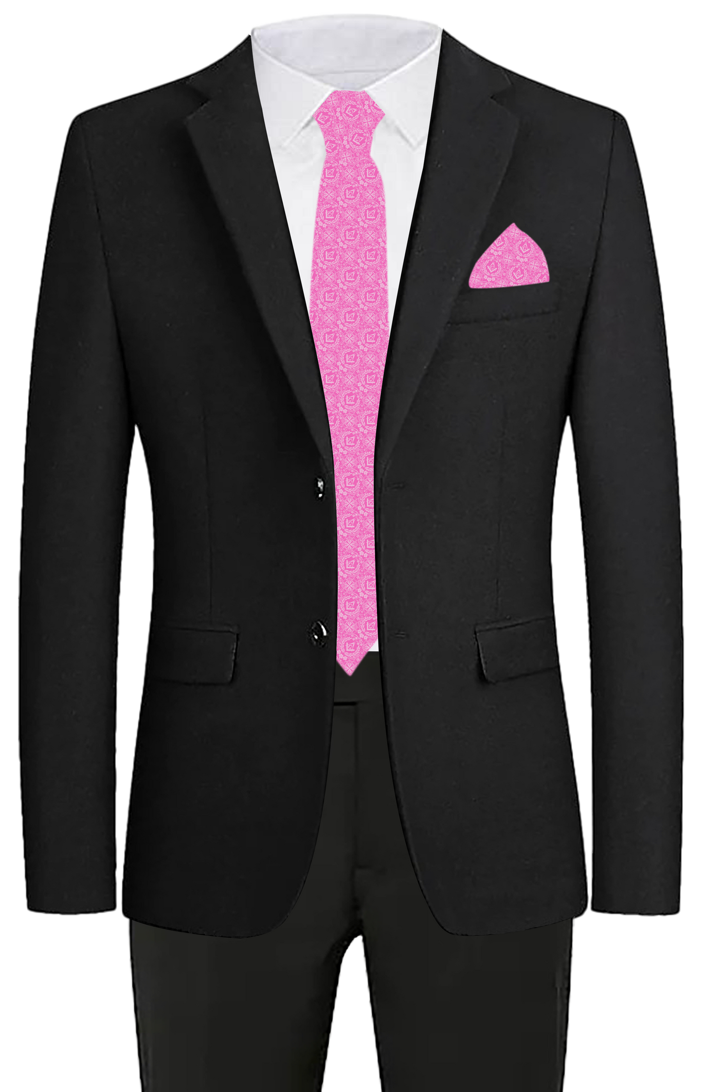 Masonic Pink Tie - Emblematic Collection 2370