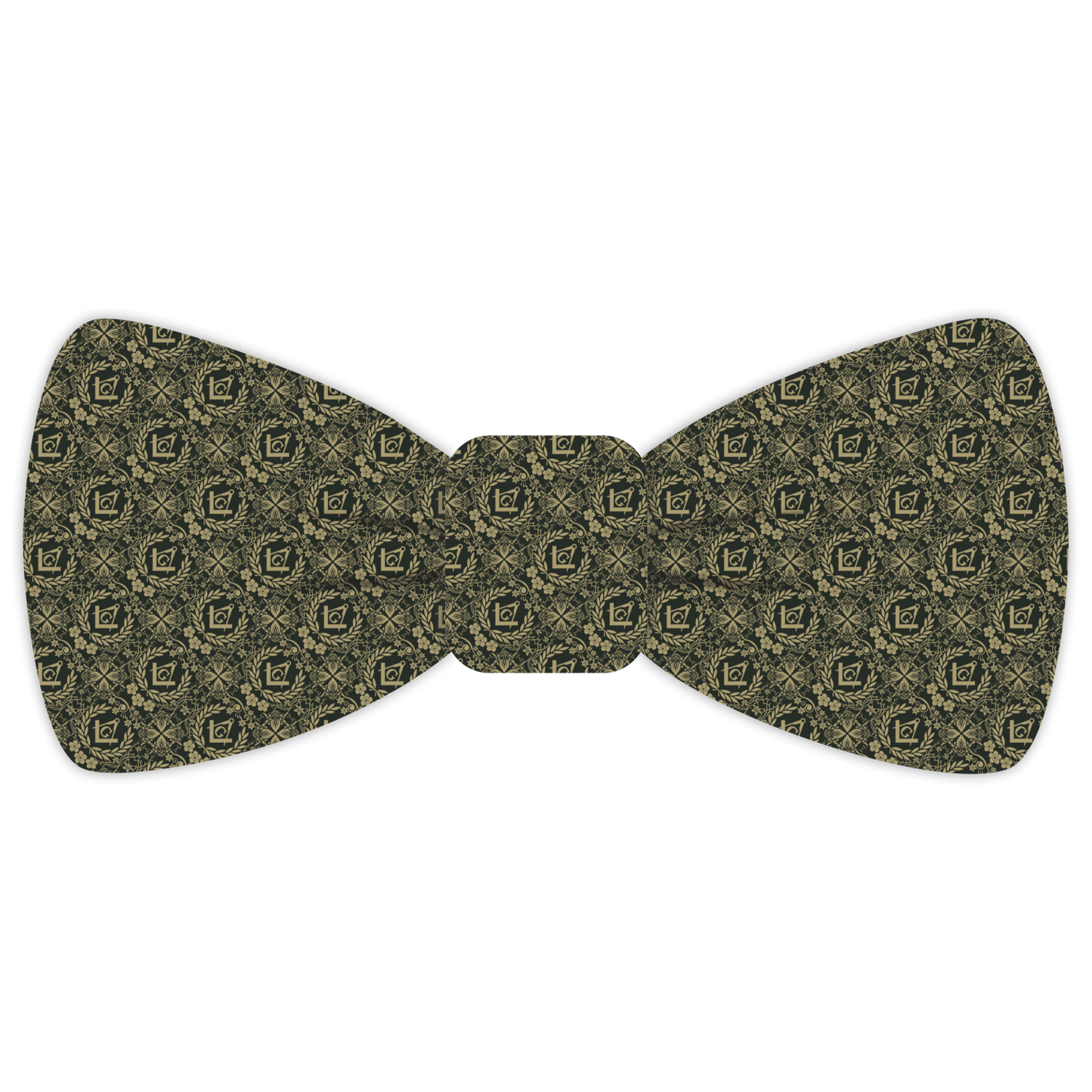 Masonic Black & Gold Tie - Emblematic Collection 2370