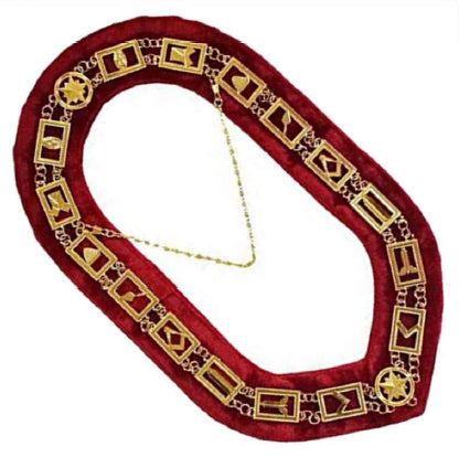Red Velvet Blue Lodge Chain Collar