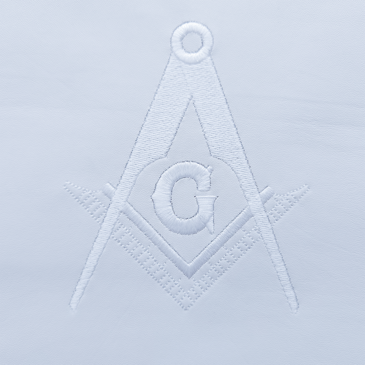 Master Mason Pattern Subtle Master Mason White Lambskin Apron – Machine-Embroidered Masonic Emblem ...