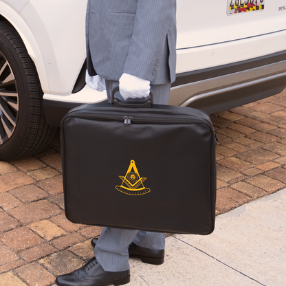 Dual-Purpose Masonic Briefcase & Apron Case | Premium Faux Leather Construction