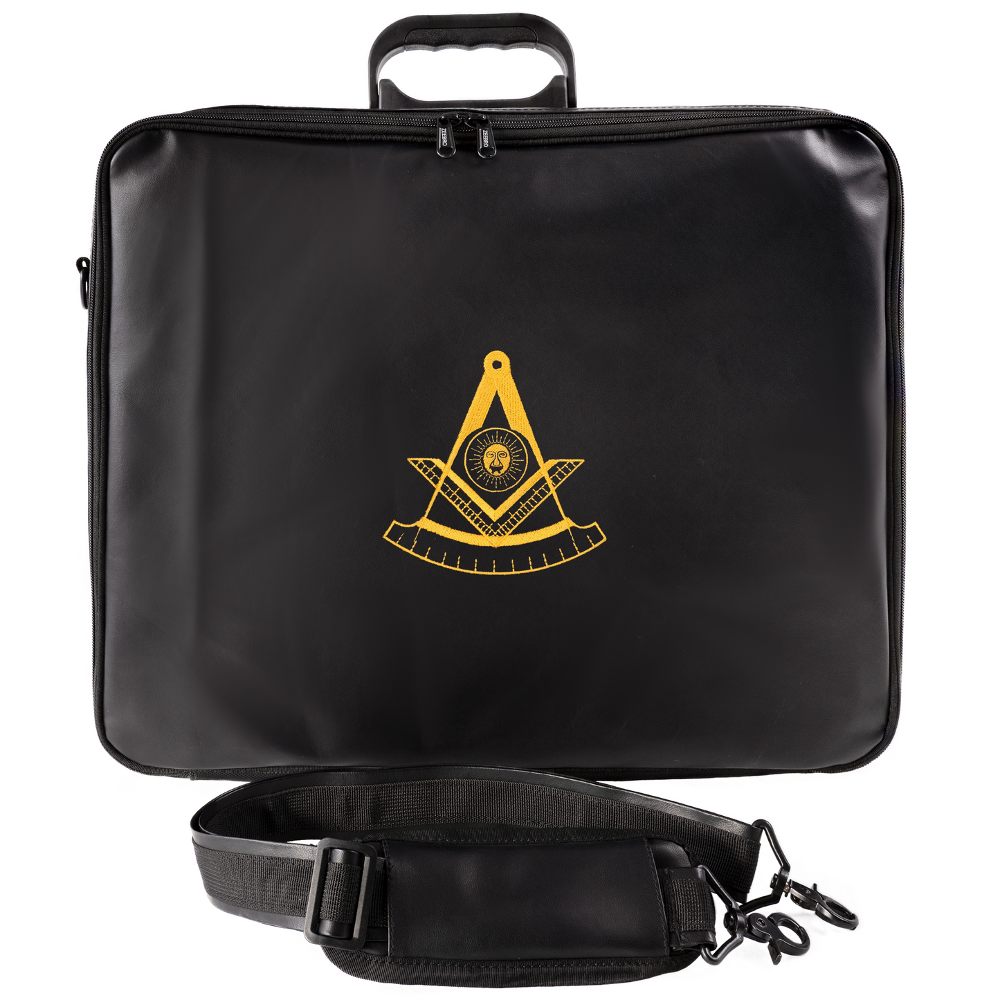 Dual-Purpose Masonic Briefcase & Apron Case | Premium Faux Leather Construction