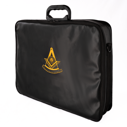 Dual-Purpose Masonic Briefcase & Apron Case | Premium Faux Leather Construction