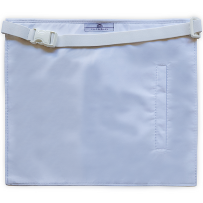 Master Mason White Lambskin Apron – Machine-Embroidered Masonic Emblem