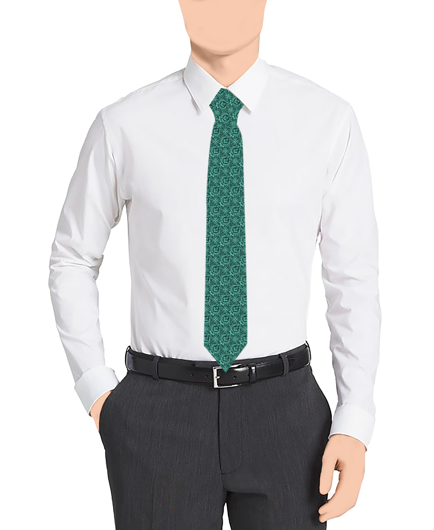 Masonic Green Tie - Emblematic Collection 2370