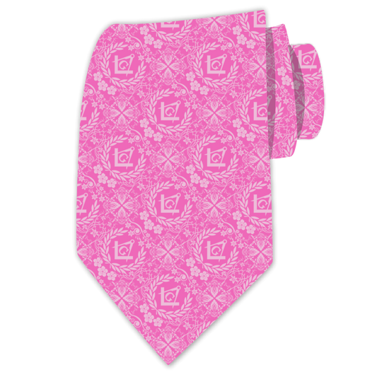 Masonic Pink Tie - Emblematic Collection 2370