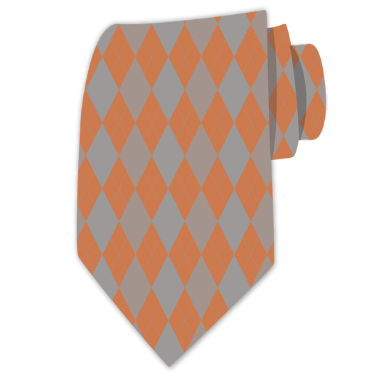 Masonic Grey & Orange Tie - Emblematic Collection 2380