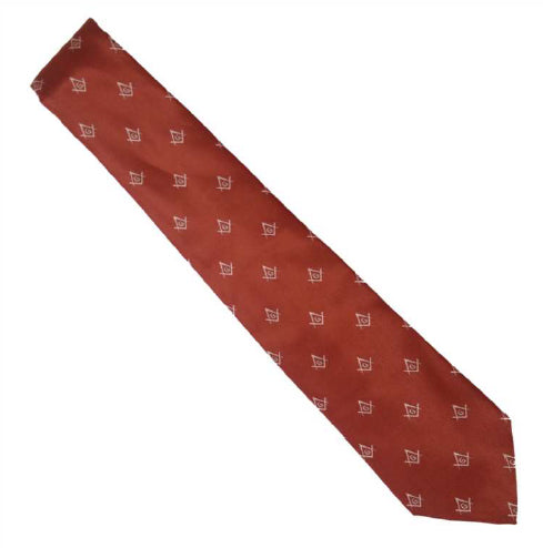 Masonic Red Tie - Square and Compass Design