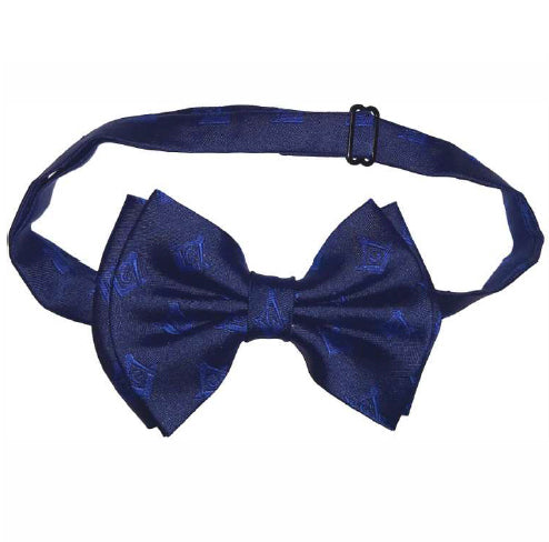 Masonic Blue Bow Tie - Square and Compass Design