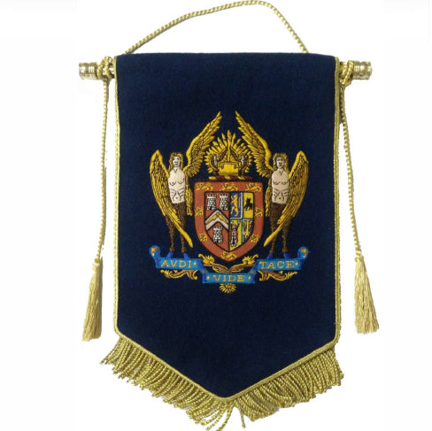 Hand Embroidered Pennant with Grand Lodge of Maryland Seal